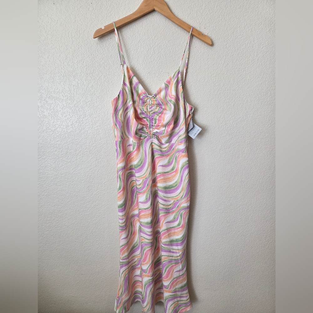 19 Cooper Pink and Green Sleeveless Sundress